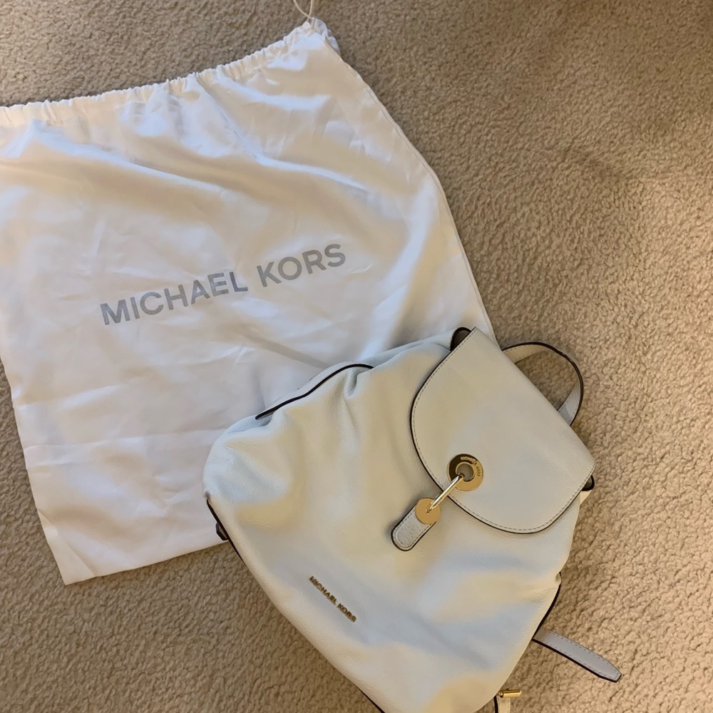 Michael Kors White Backpack